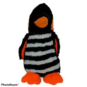 EEC International Penguin Plush Black Orange White 12.5"